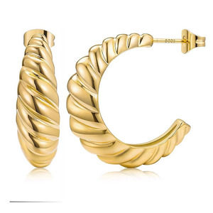 18k Gold Plated Huggie Hoop Earrings